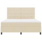 Preview: ARDEBO.de - Boxspringbett mit Matratze Creme 180 x 200 cm Stoff