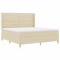 Preview: Boxspringbett mit Matratze Creme 140 x 200 cm Stoff