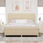Preview: Boxspringbett mit Matratze Creme 140 x 200 cm Stoff