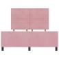 Preview: Boxspringbett mit Kopfteil Rosa 140 x 190 cm Samt