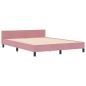 Preview: Boxspringbett mit Kopfteil Rosa 140 x 200 cm Samt