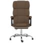 Preview: Bürostuhl mit Liegefunktion Braun Stoff