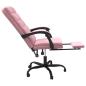 Preview: Bürostuhl mit Liegefunktion Rosa Samt
