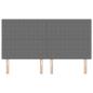 Preview: LED Kopfteil mit LED-Lichtleisten Hellgrau 180 cm Polyester