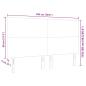 Preview: LED Kopfteil mit LED-Lichtleisten Hellgrau 180 cm Polyester