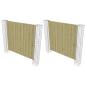 Preview: Zaunpfosten 2 Stk. 20 x 20 x 190 cm Metall Silber