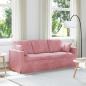 Preview: ARDEBO.de - Sofa 180cm Rosa Metall