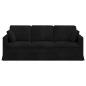 Preview: Sofa 180cm Schwarz Metall