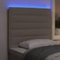 Preview: LED Kopfteil mit LED-Lichtleisten Taupe 90 cm Polyester