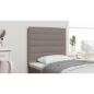 Preview: LED Kopfteil mit LED-Lichtleisten Taupe 90 cm Polyester