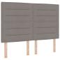 Preview: LED Kopfteil mit LED-Lichtleisten Taupe 144 cm Polyester