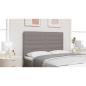 Preview: LED Kopfteil mit LED-Lichtleisten Taupe 144 cm Stoff