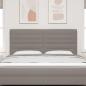 Preview: LED Kopfteil mit LED-Lichtleisten Taupe 180 cm Polyester