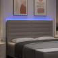 Preview: LED Kopfteil mit LED-Lichtleisten Taupe 180 cm Polyester
