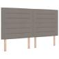 Preview: LED Kopfteil mit LED-Lichtleisten Taupe 180 cm Polyester