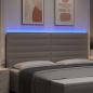 Preview: LED Kopfteil mit LED-Lichtleisten Taupe 200 cm Polyester