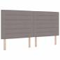 Preview: LED Kopfteil mit LED-Lichtleisten Taupe 200 cm Polyester