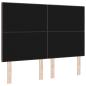 Preview: LED Kopfteil mit LED-Lichtleisten Dunkelbraun 144 cm Polyester
