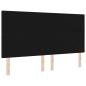 Preview: LED Kopfteil mit LED-Lichtleisten Schwarz 180 cm Polyester