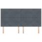 Preview: LED Kopfteil mit LED-Lichtleisten Grau 180 cm Polyester