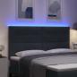 Preview: LED Kopfteil mit LED-Lichtleisten Grau 180 cm Polyester