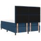 Preview: Boxspringbett mit Matratze mit Kopfteil Blau 140 x 190 cm Stoff