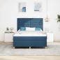 Preview: Boxspringbett mit Matratze mit Kopfteil Blau 140 x 190 cm Stoff