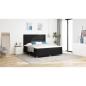 Preview: Boxspringbett mit Matratze Schwarz 180 x 200 cm Stoff