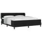 Preview: Boxspringbett mit Matratze Schwarz 180 x 200 cm Stoff
