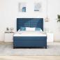 Preview: Boxspringbett mit Matratze mit Kopfteil Blau 140 x 190 cm Stoff
