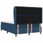 Preview: Boxspringbett mit Matratze mit Kopfteil Blau 140 x 190 cm Stoff