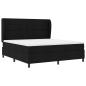 Preview: Boxspringbett mit Kopfteil Schwarz 180 x 200 cm Stoff
