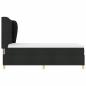 Preview: Boxspringbett mit Matratze Dunkelgrau 90x190 cm Schwarz