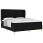 Preview: Boxspringbett mit Matratze Dunkelgrau 90x190 cm Schwarz