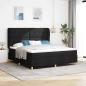 Preview: ARDEBO.de - Boxspringbett mit Matratze Dunkelgrau 90x190 cm Schwarz