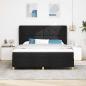 Preview: Boxspringbett mit Matratze Dunkelgrau 90x190 cm Schwarz