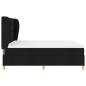 Preview: Boxspringbett mit Matratze Dunkelgrau 90x190 cm Schwarz