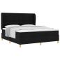 Preview: Boxspringbett mit Matratze Dunkelgrau 90x190 cm Schwarz