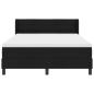 Preview: Boxspringbett mit Matratze Schwarz 200 x 140 cm Polyester