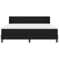 Preview: ARDEBO.de - Boxspringbett mit Matratze Schwarz 200 x 180 cm Polyester