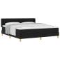 Preview: ARDEBO.de - Boxspringbett mit Matratze Schwarz 200 x 180 cm Polyester