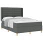 Preview: Boxspringbett mit Matratze Dunkelgrau 140 x 190 cm Stoff