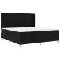 Preview: ARDEBO.de - Boxspringbett mit Matratze Schwarz 180 x 200 cm Stoff