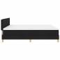 Preview: LED Boxspringbett mit Matratze Schwarz 180 x 200 cm Stoff
