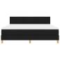 Preview: LED Boxspringbett mit Matratze Schwarz 180 x 200 cm Stoff