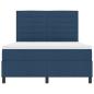 Preview: Boxspringbett mit Matratze mit Kopfteil Blau 140 x 190 cm Stoff