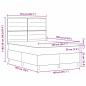 Preview: LED Boxspringbett mit Matratze Dunkelgrau 140 x 190 cm Stoff