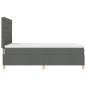 Preview: LED Boxspringbett mit Matratze Dunkelgrau 140 x 190 cm Stoff