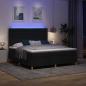 Preview: LED Boxspringbett mit Kopfteil Schwarz 180 x 200 cm Stoff