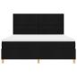 Preview: LED Boxspringbett mit Matratze Schwarz 180 x 200 cm Stoff